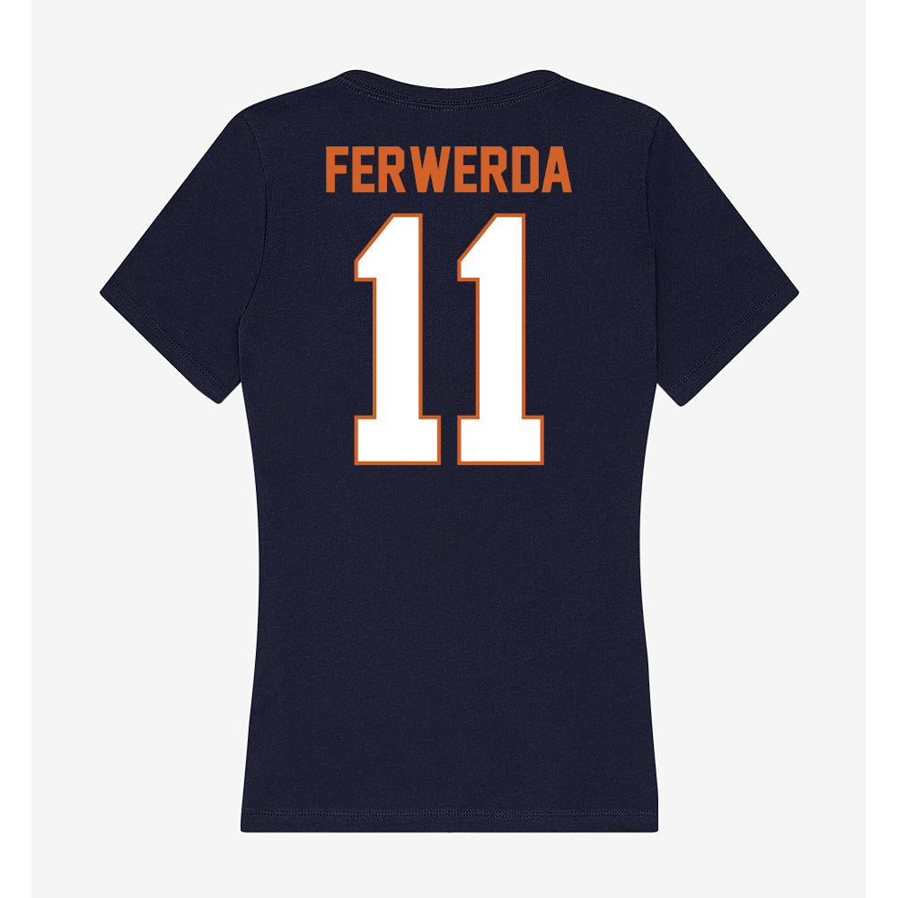 Wheaton IL - NCAA Women's Basketball : Paige Ferwerda - Women's V-Neck T-Shirt-1