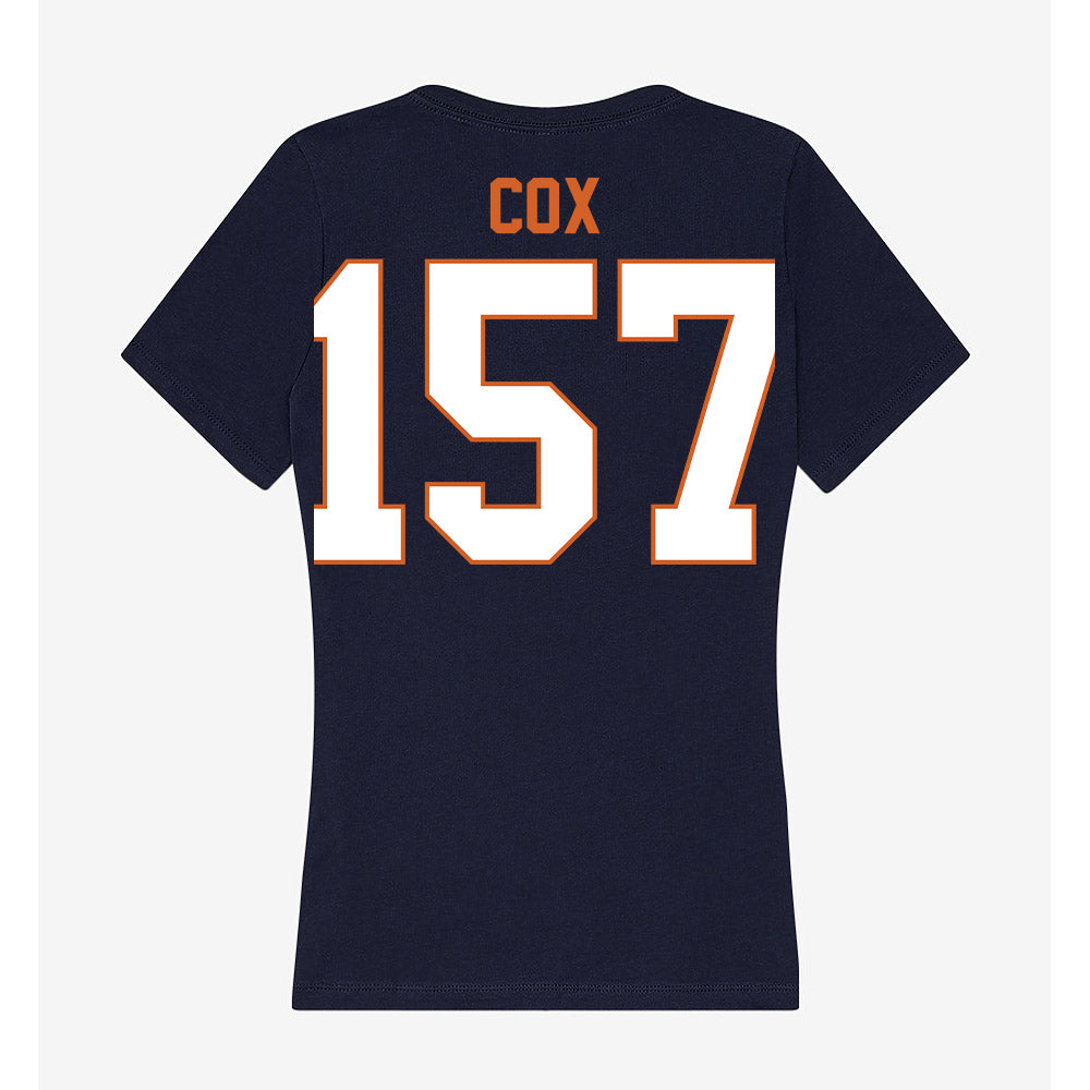 Wheaton IL - NCAA Wrestling : Caleb Cox - Women's V-Neck T-Shirt-1