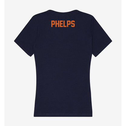 Wheaton IL - NCAA Women's Swimming & Diving : Abriel Phelps - Women's V-Neck T-Shirt-1