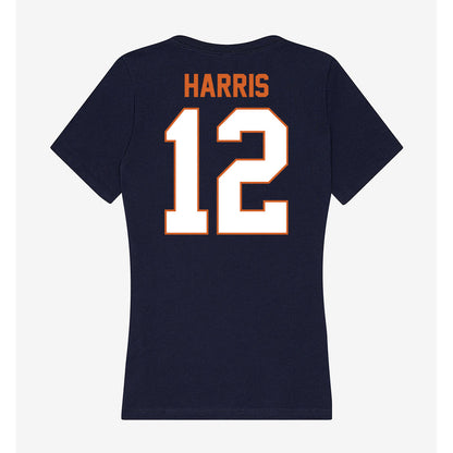 Wheaton IL - NCAA Football : Zeke Harris - Women's V-Neck T-Shirt-1