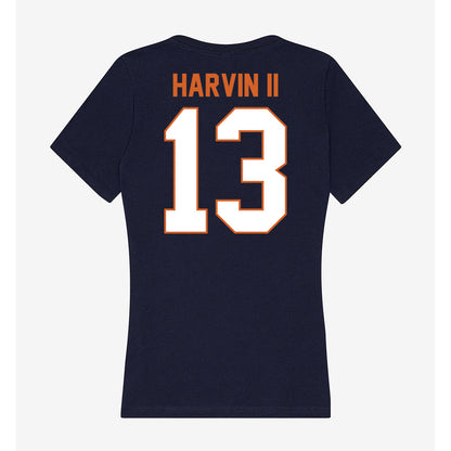 Wheaton IL - NCAA Football : David Harvin II - Women's V-Neck T-Shirt-1