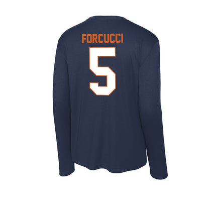 Wheaton IL - NCAA Football : Mark Forcucci - Activewear Long Sleeve T-Shirt-1