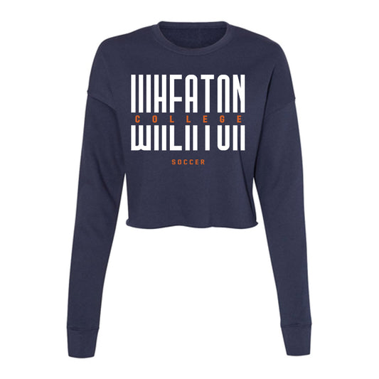 Wheaton IL - NCAA Men's Soccer : Patton Johnson - Women's Cropped Crew Fleece-0