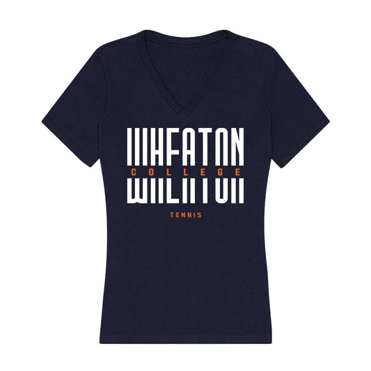 Wheaton IL - NCAA Men's Tennis : Samuel Schutz - Women's V-Neck T-Shirt-0