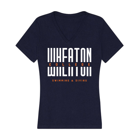 Wheaton IL - NCAA Men's Swimming & Diving : Blaine Bennett - Women's V-Neck T-Shirt-0