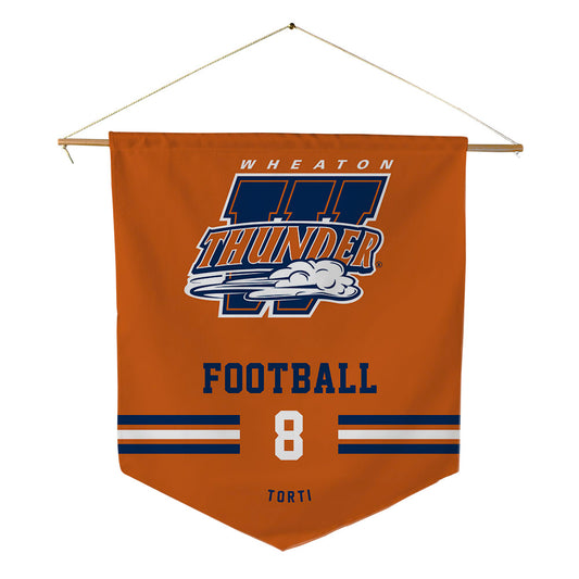 Wheaton IL - NCAA Football : Luca Torti - Pennant - 18" x 21"-0