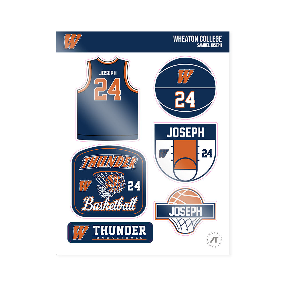 Wheaton IL - NCAA Men's Basketball : Samuel Joseph - Sticker Sheet-0