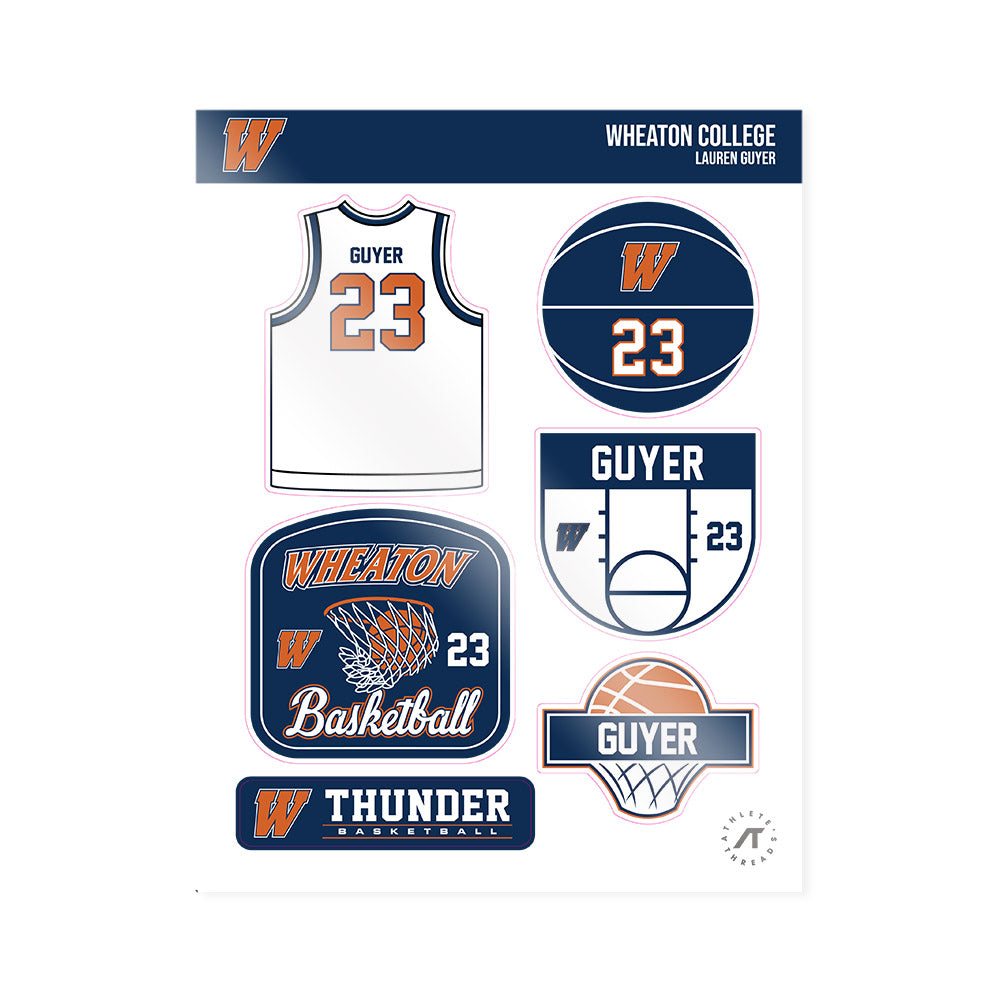 Wheaton IL - NCAA Women's Basketball : Lauren Guyer - Sticker Sheet-0