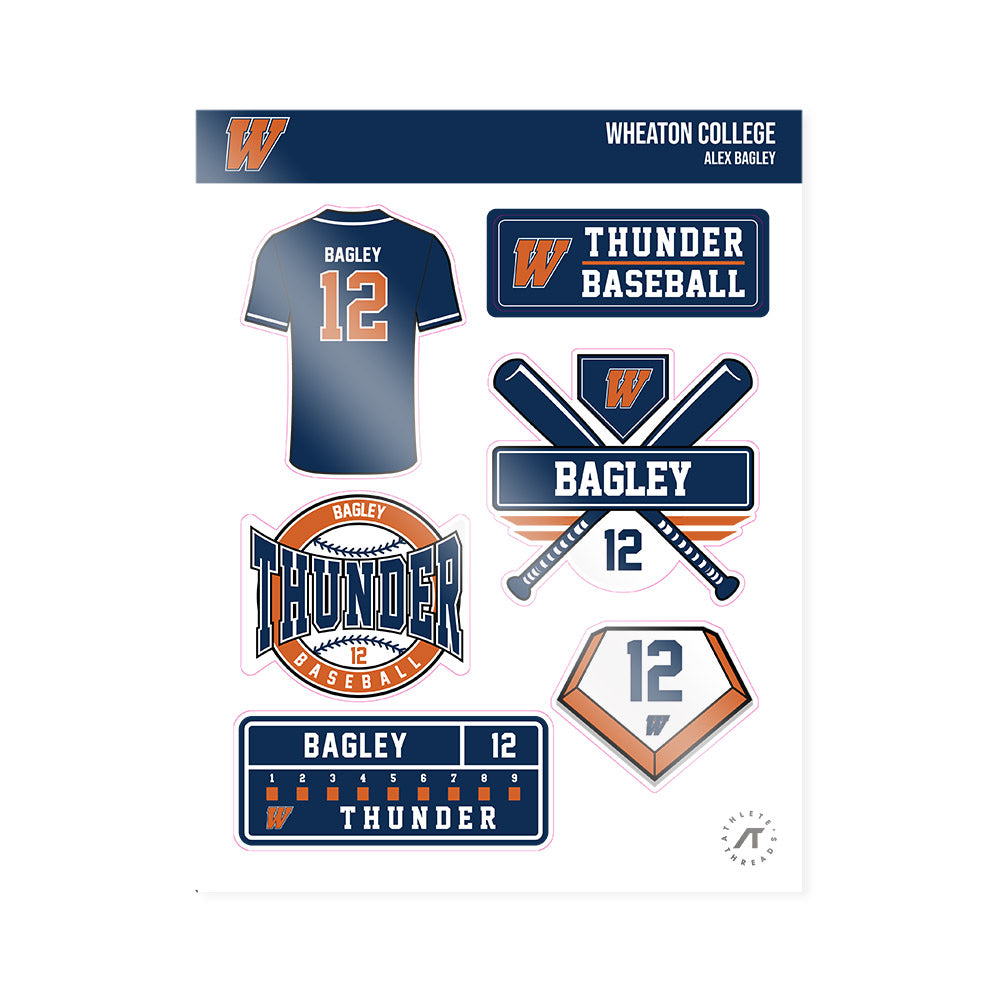 Wheaton IL - NCAA Baseball : Alex Bagley - Sticker Sheet-0