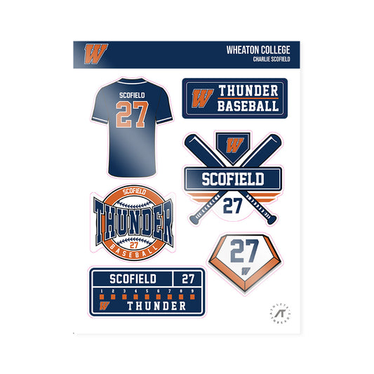 Wheaton IL - NCAA Baseball : Charlie Scofield - Sticker Sheet-0
