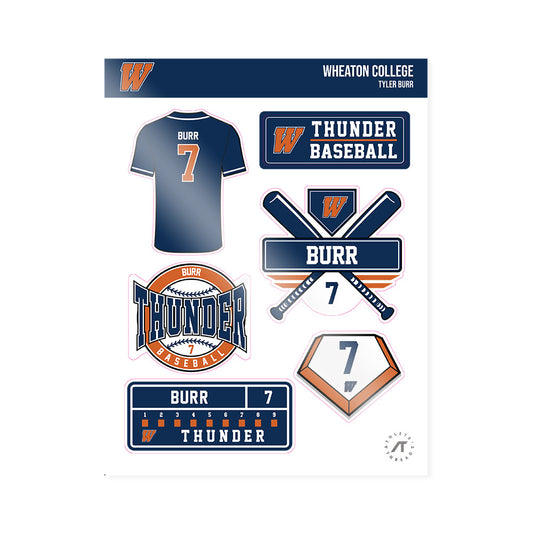Wheaton IL - NCAA Baseball : Tyler Burr - Sticker Sheet-0