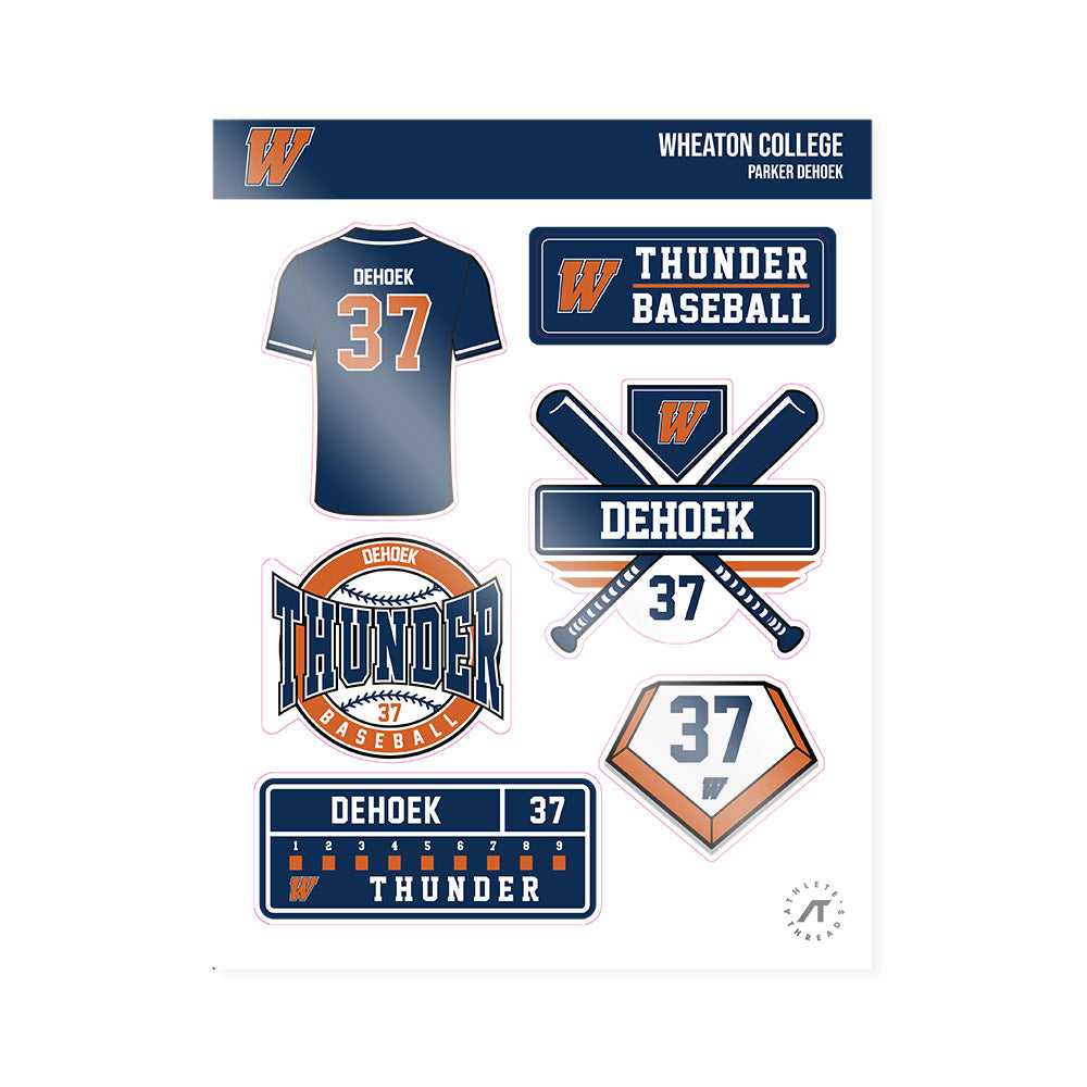 Wheaton IL - NCAA Baseball : Parker DeHoek - Sticker Sheet-0