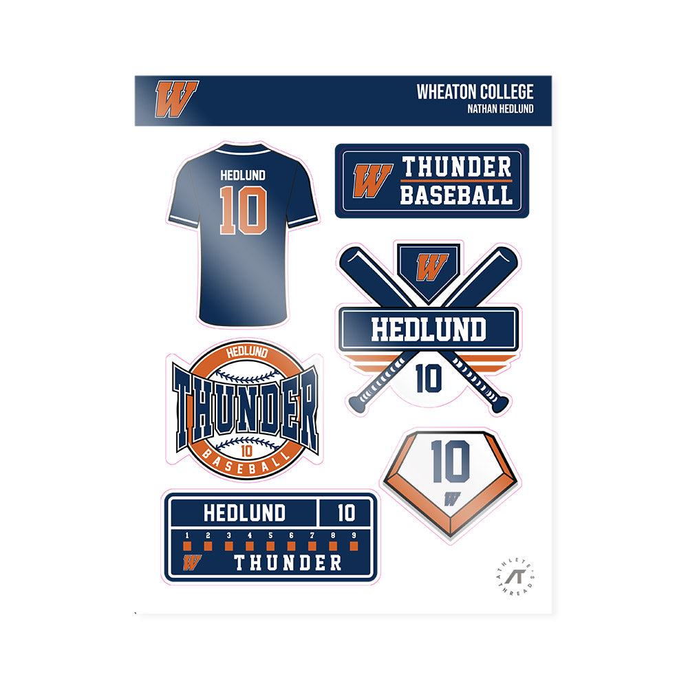Wheaton IL - NCAA Baseball : Nathan Hedlund - Sticker Sheet-0