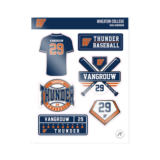 Wheaton IL - NCAA Baseball : Sara VanGrouw - Sticker Sheet-0