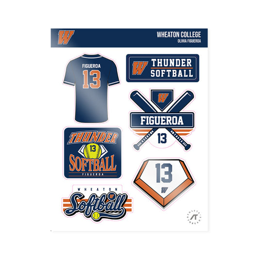 Wheaton IL - NCAA Softball : Olivia Figueroa - Sticker Sheet-0