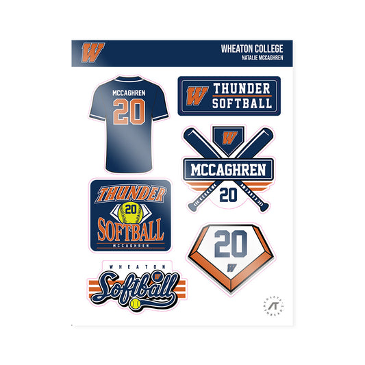 Wheaton IL - NCAA Softball : Natalie McCaghren - Sticker Sheet-0