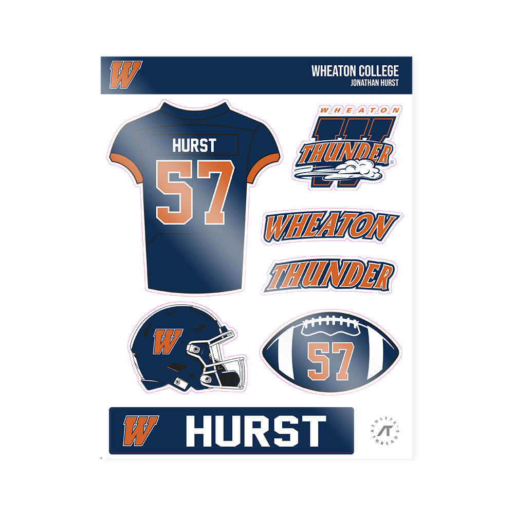 Wheaton IL - NCAA Football : Jonathan Hurst - Sticker Sheet-0