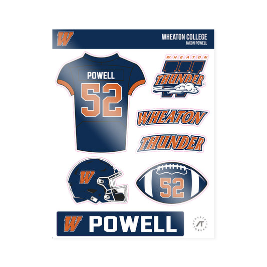 Wheaton IL - NCAA Football : Jaxon Powell - Sticker Sheet-0