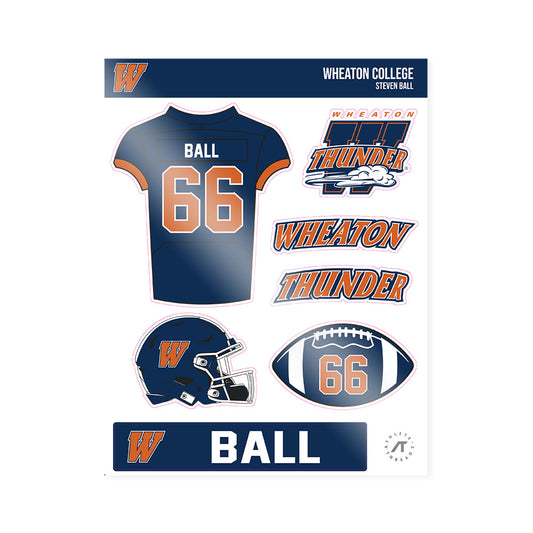 Wheaton IL - NCAA Football : Steven Ball - Sticker Sheet-0