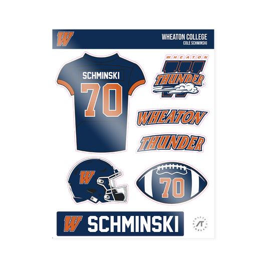 Wheaton IL - NCAA Football : Cole Schminski - Sticker Sheet-0