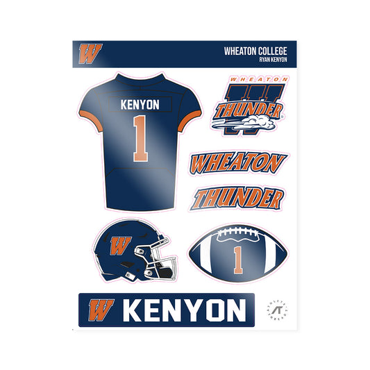 Wheaton IL - NCAA Football : Ryan Kenyon - Sticker Sheet-0