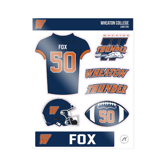 Wheaton IL - NCAA Football : Luke Fox - Sticker Sheet-0