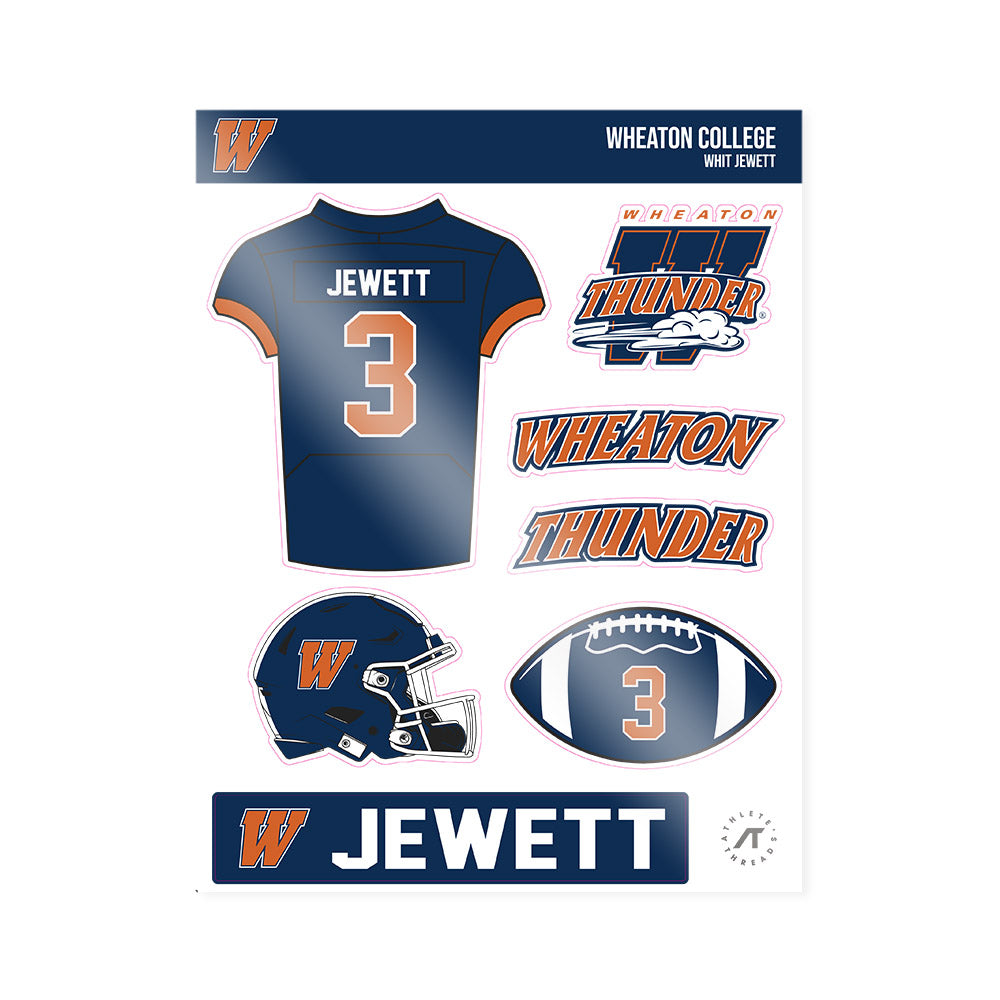 Wheaton IL - NCAA Football : Whit Jewett - Sticker Sheet-0