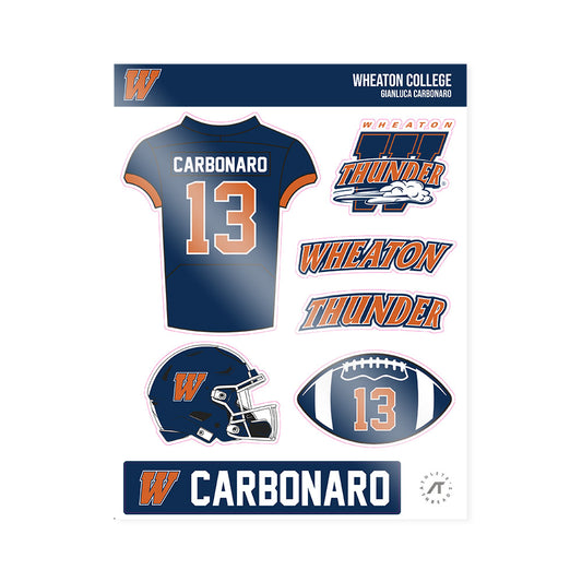 Wheaton IL - NCAA Football : Gianluca Carbonaro - Sticker Sheet-0