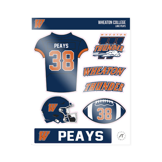 Wheaton IL - NCAA Football : Luke Peays - Sticker Sheet-0