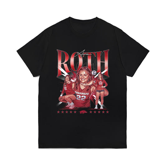 Arkansas - NCAA Women's Volleyball : Ava Roth - Collage Comfort Colors T-Shirt-0