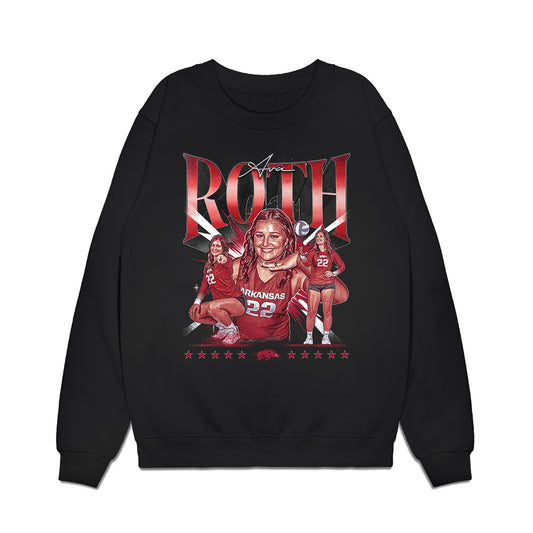 Arkansas - NCAA Women's Volleyball : Ava Roth - Collage Premium Crewneck Sweatshirt-0