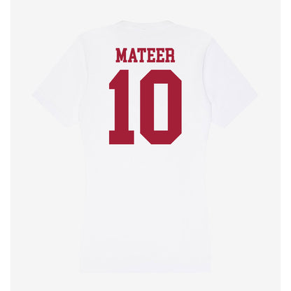 Oklahoma - NCAA Football : John Mateer - Women's V-Neck T-Shirt-1