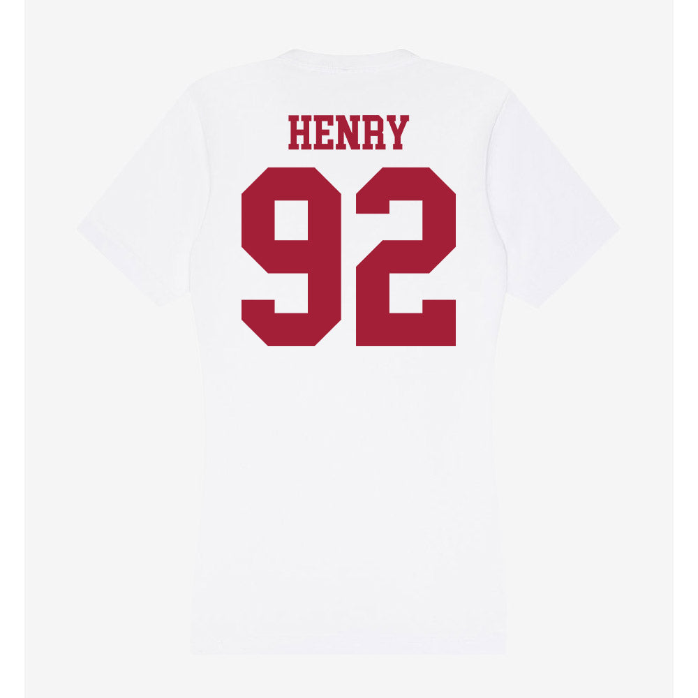 Oklahoma - NCAA Football : Jacob Henry - Women's V-Neck T-Shirt-1