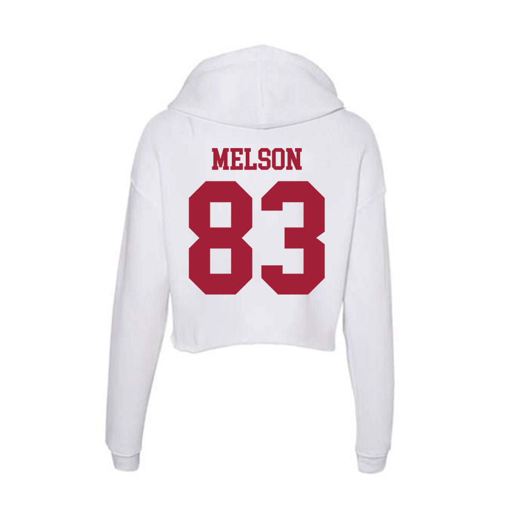 Oklahoma - NCAA Football : Major Melson - Women's Crop Fleece Hoodie-1