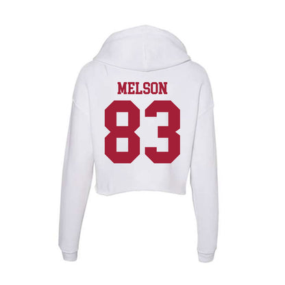 Oklahoma - NCAA Football : Major Melson - Women's Crop Fleece Hoodie-1