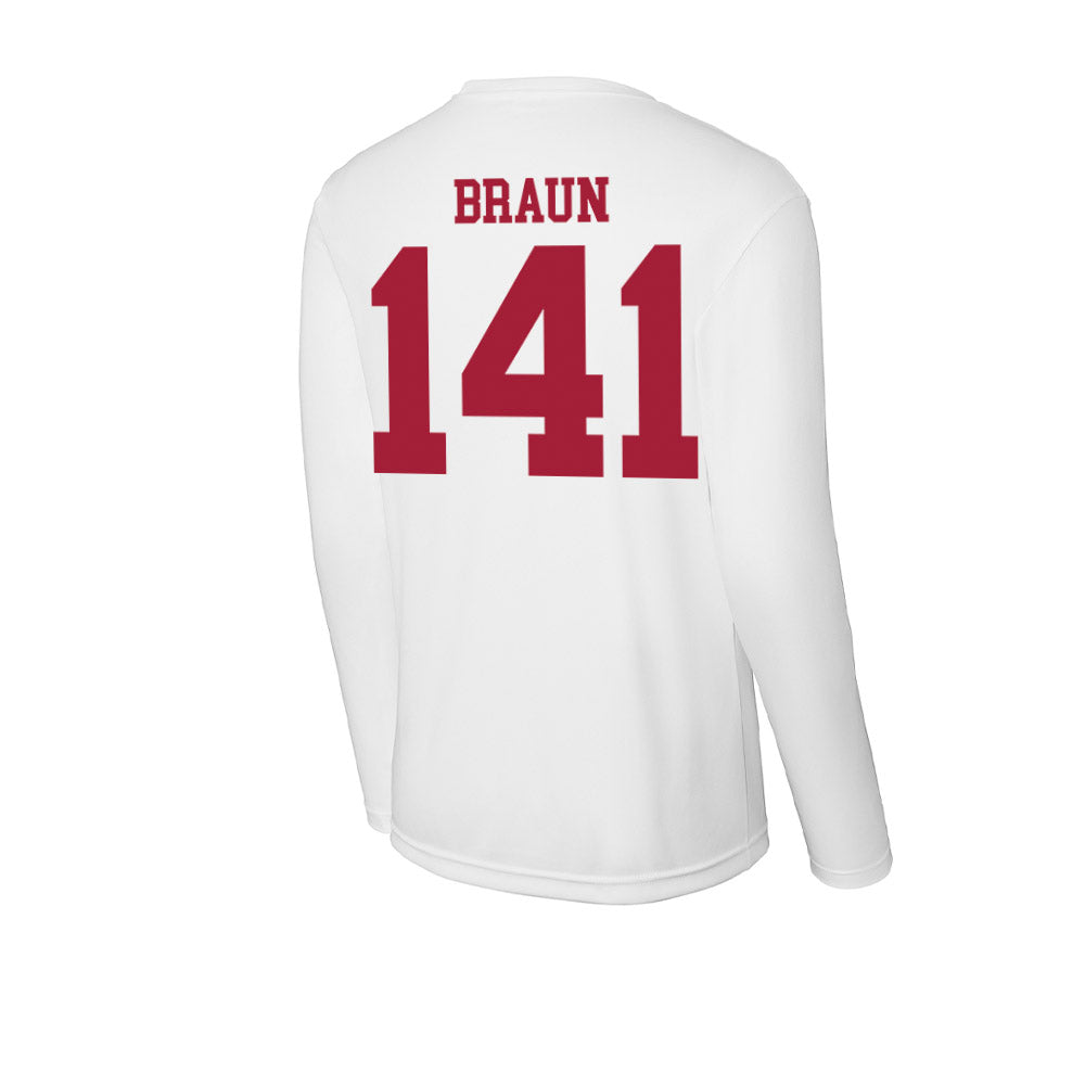 Oklahoma - NCAA Wrestling : Alex Braun - Activewear Long Sleeve T-Shirt-1