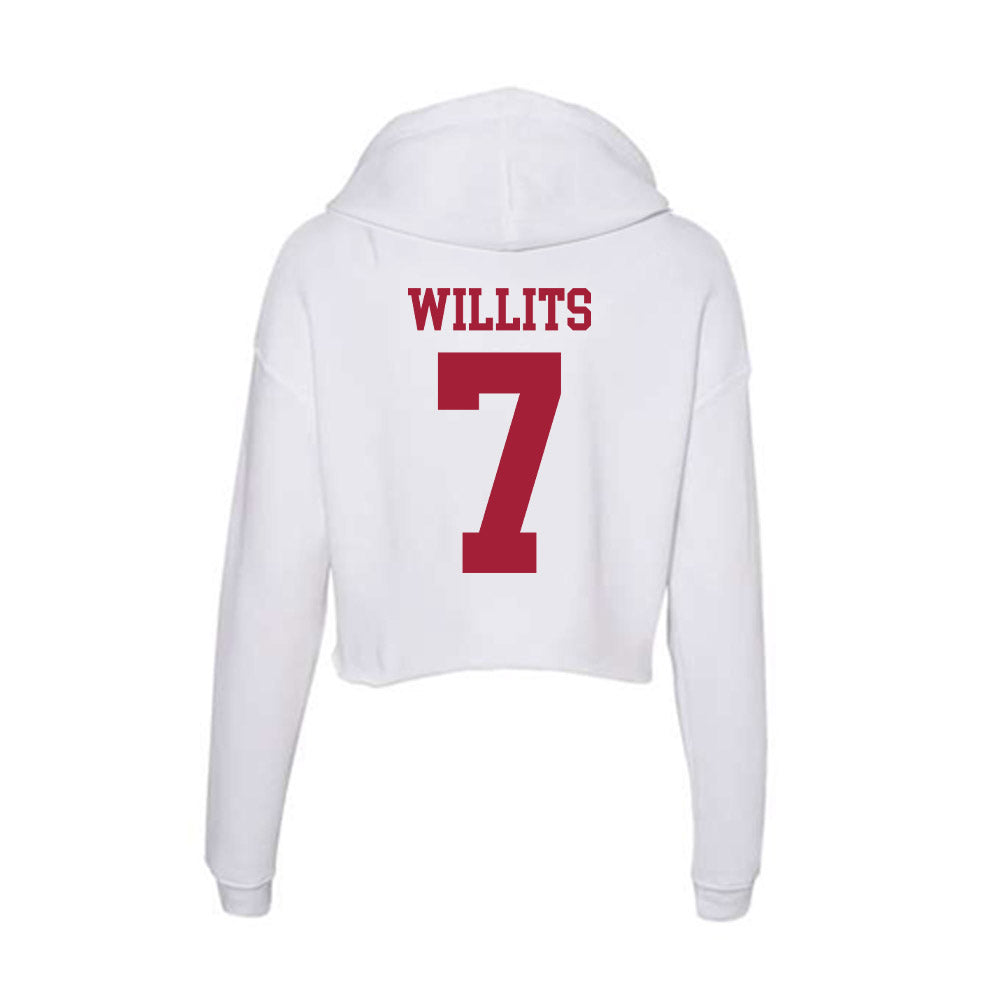 Oklahoma - NCAA Baseball : Jaxon Willits - Women's Crop Fleece Hoodie-1