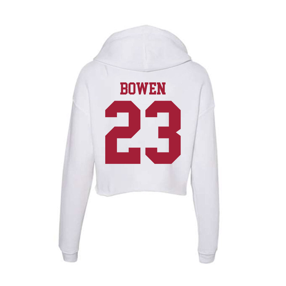 Oklahoma - NCAA Football : Eli Bowen - Women's Crop Fleece Hoodie-1