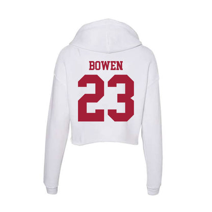 Oklahoma - NCAA Football : Eli Bowen - Women's Crop Fleece Hoodie-1