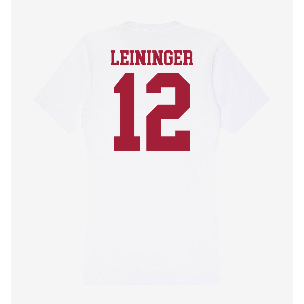 Oklahoma - NCAA Baseball : Ryley Leininger - Women's V-Neck T-Shirt-1