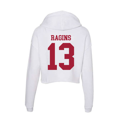 Oklahoma - NCAA Football : Zion Ragins - Women's Crop Fleece Hoodie-1