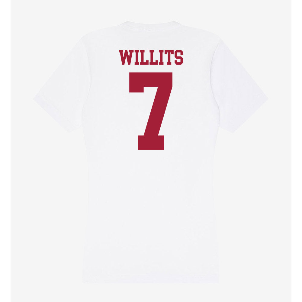 Oklahoma - NCAA Baseball : Jaxon Willits - Women's V-Neck T-Shirt-1