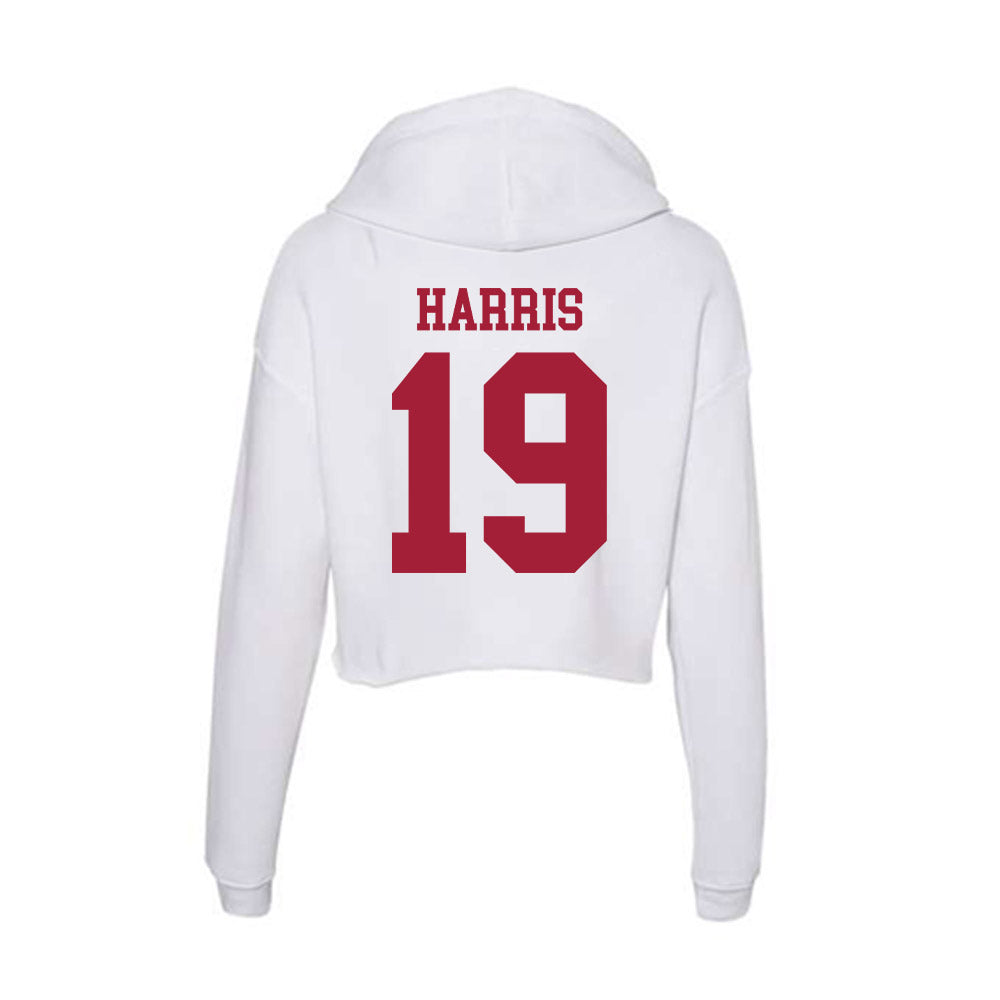 Oklahoma - NCAA Football : Brian Harris - Women's Crop Fleece Hoodie-1