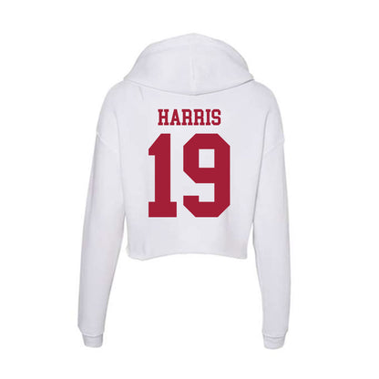 Oklahoma - NCAA Football : Brian Harris - Women's Crop Fleece Hoodie-1