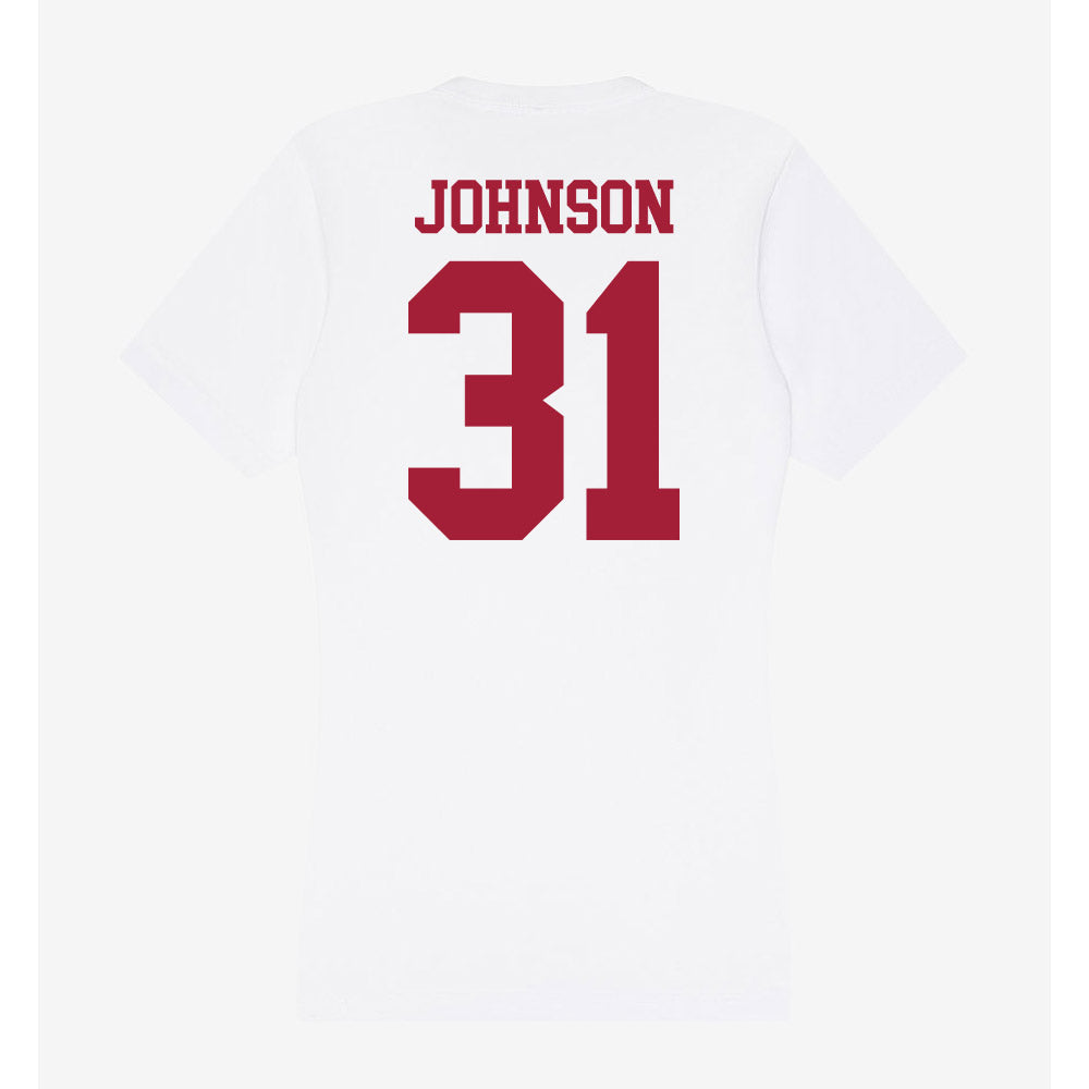 Oklahoma - NCAA Baseball : Cameron Johnson - Women's V-Neck T-Shirt-1