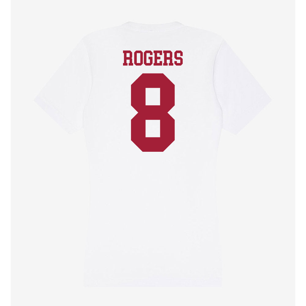 Oklahoma - NCAA Men's Basketball : Kai Rogers - Women's V-Neck T-Shirt-1