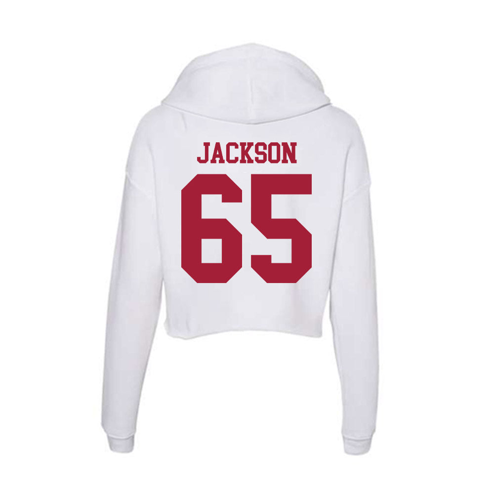 Oklahoma - NCAA Football : Jayden Jackson - Women's Crop Fleece Hoodie-1