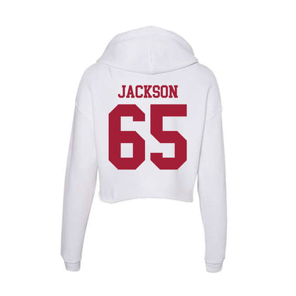 Oklahoma - NCAA Football : Jayden Jackson - Women's Crop Fleece Hoodie-1