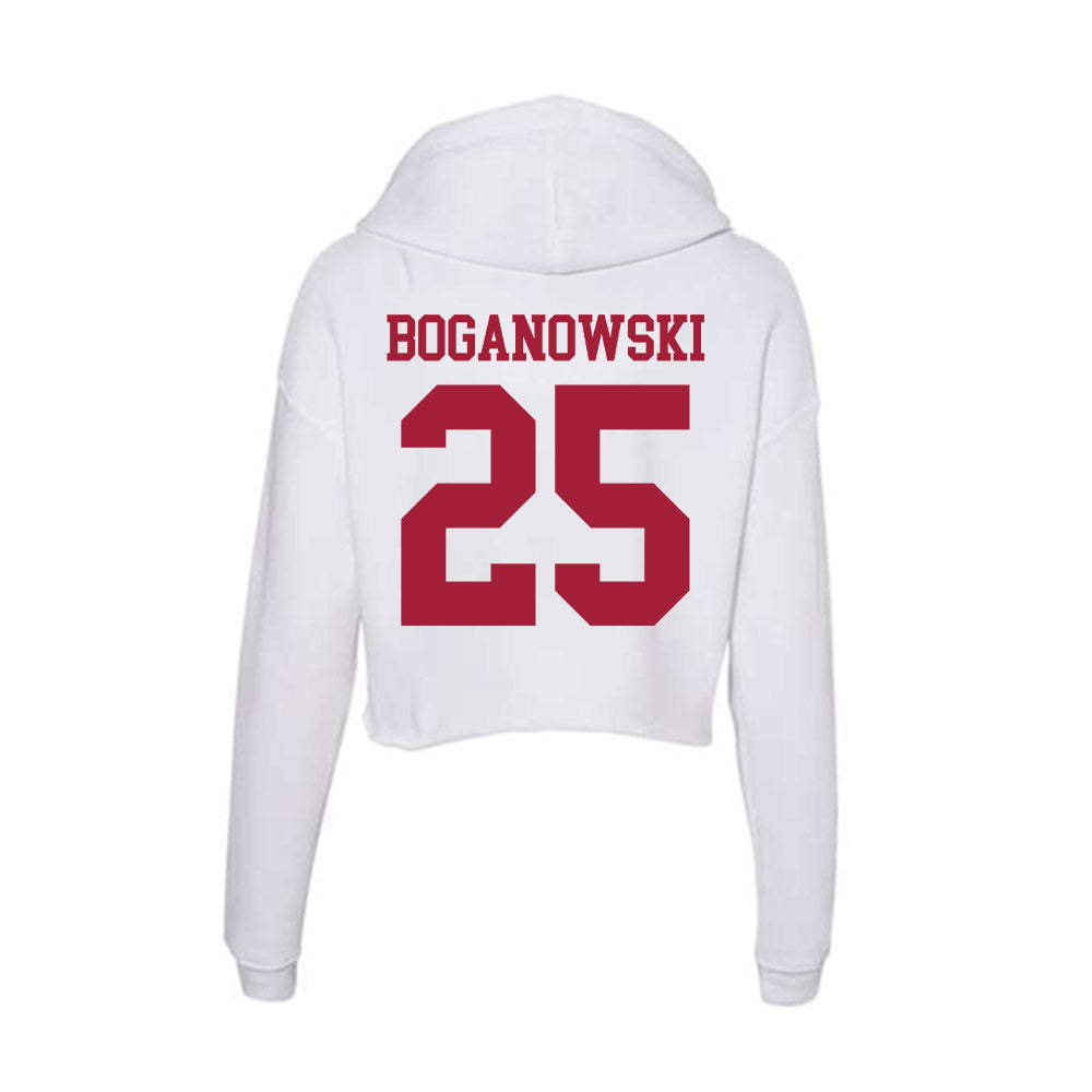 Oklahoma - NCAA Football : Michael Boganowski - Women's Crop Fleece Hoodie-1