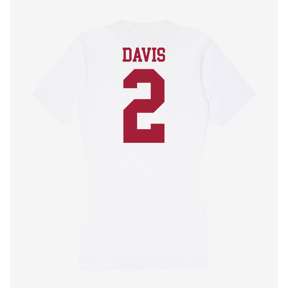 Oklahoma - NCAA Baseball : Myles Davis - Women's V-Neck T-Shirt-1